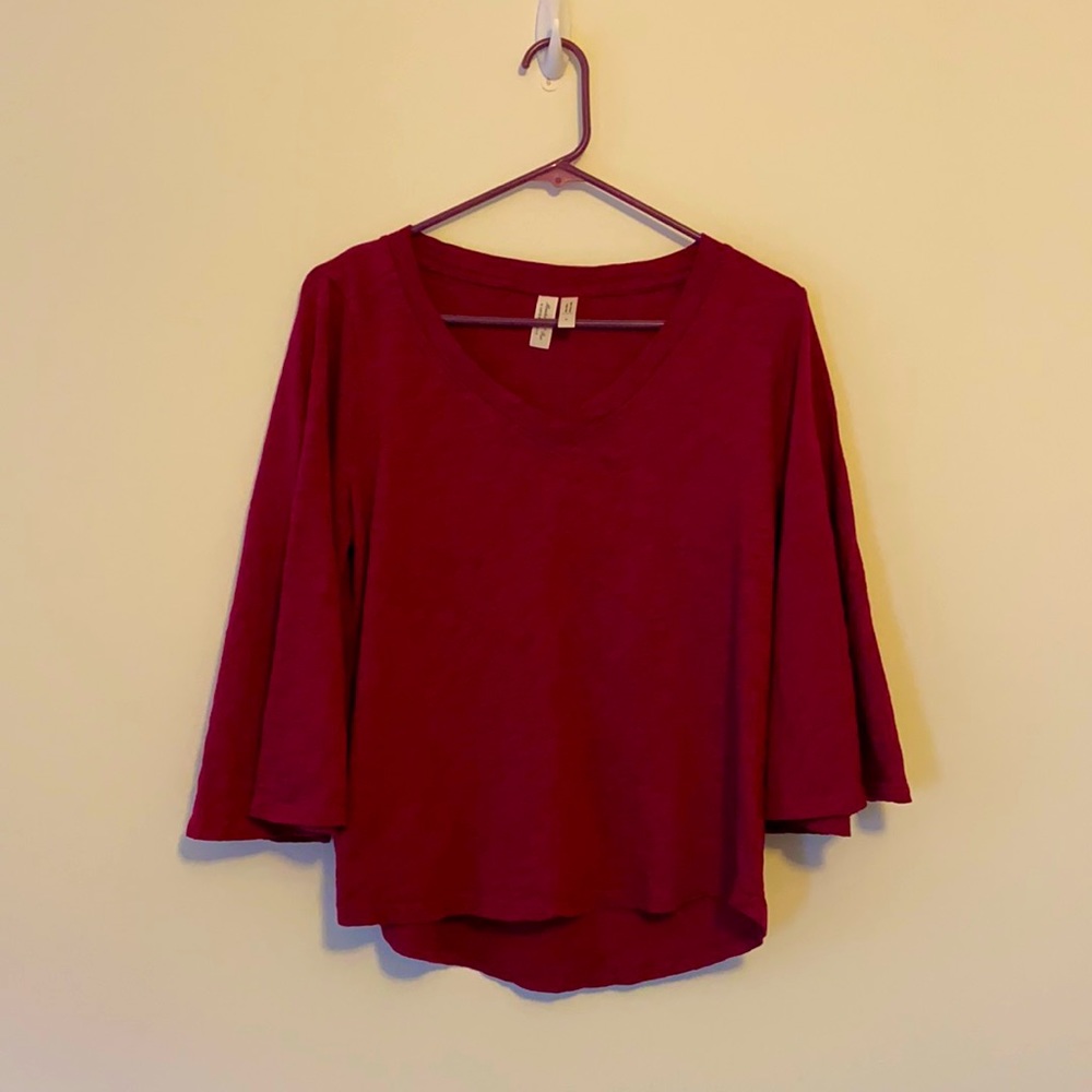 Anthropologie bell sleeved cotton shirt size M